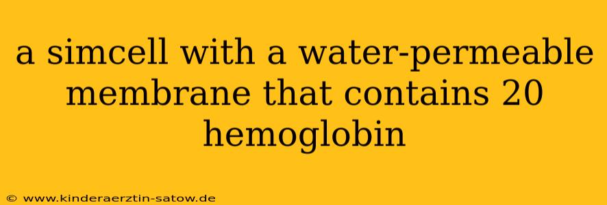 a simcell with a water-permeable membrane that contains 20 hemoglobin