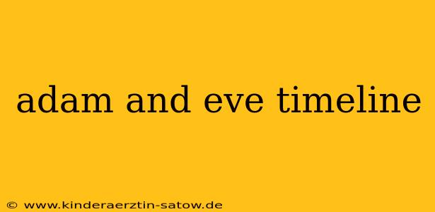 adam and eve timeline