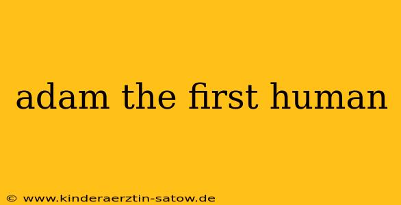 adam the first human