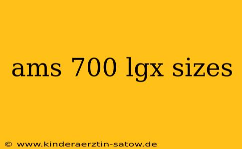 ams 700 lgx sizes