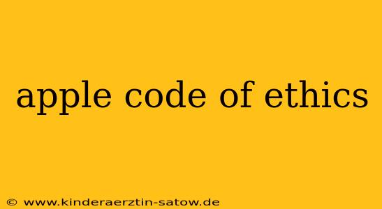 apple code of ethics