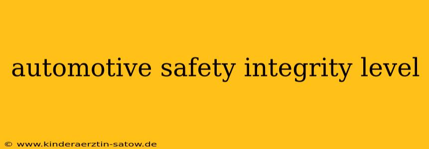 automotive safety integrity level