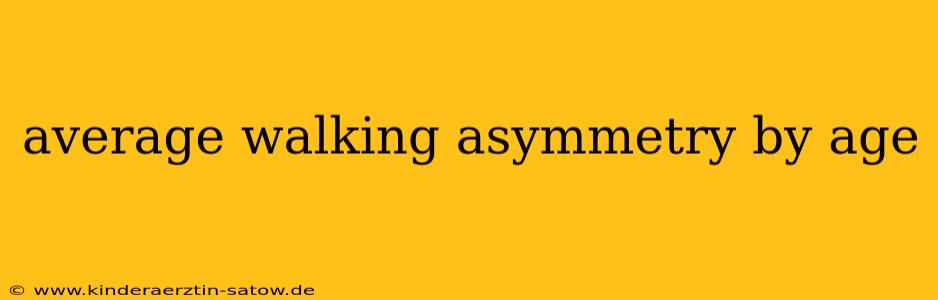 average walking asymmetry by age