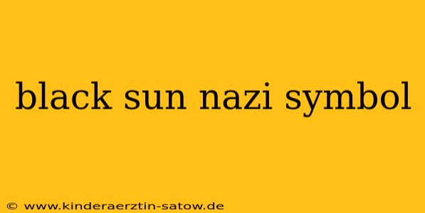 black sun nazi symbol