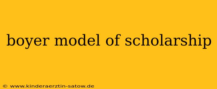 boyer model of scholarship