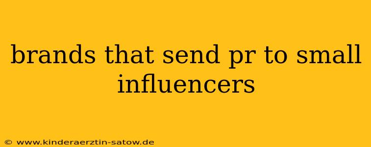 brands that send pr to small influencers