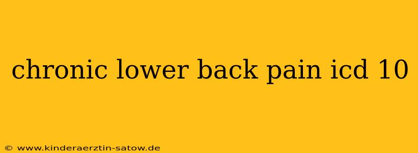 chronic lower back pain icd 10