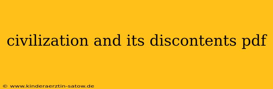 civilization and its discontents pdf