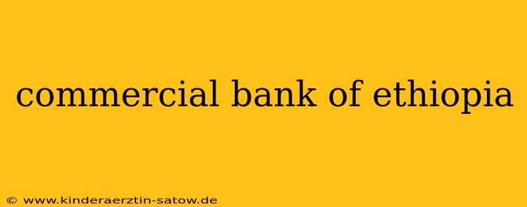 commercial bank of ethiopia