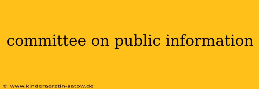 committee on public information