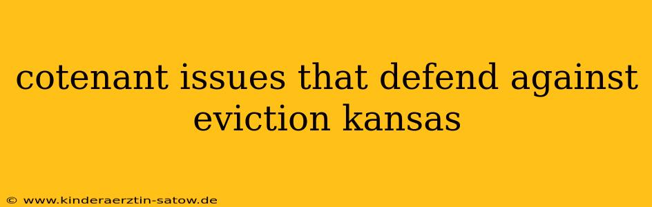 cotenant issues that defend against eviction kansas