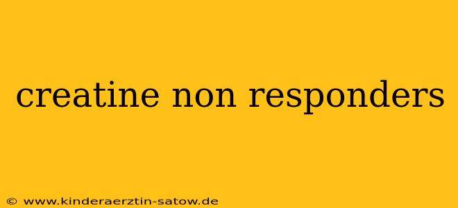 creatine non responders