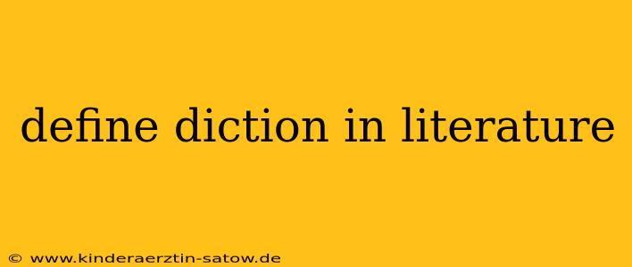 define diction in literature