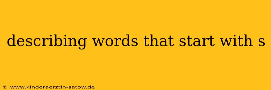 describing words that start with s