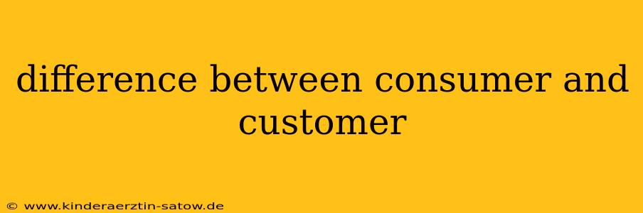 difference between consumer and customer