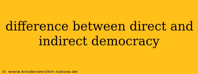 difference between direct and indirect democracy