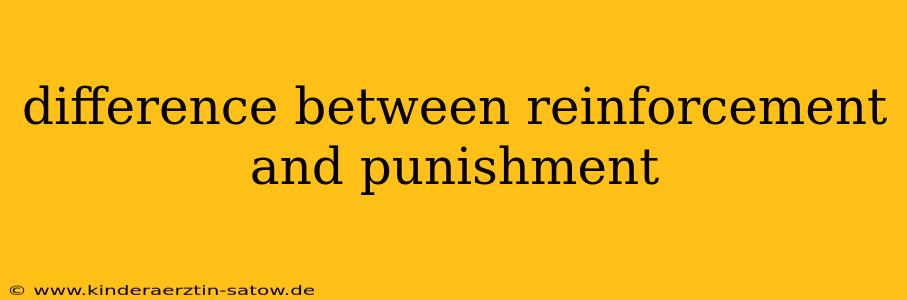 difference between reinforcement and punishment