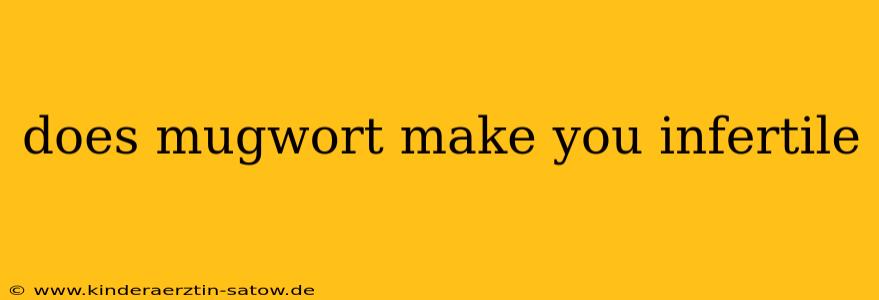 does mugwort make you infertile