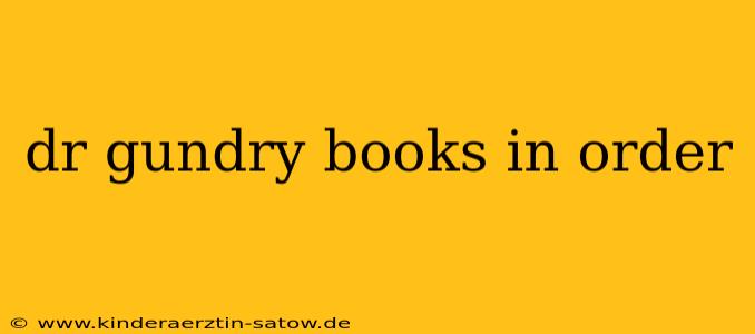 dr gundry books in order