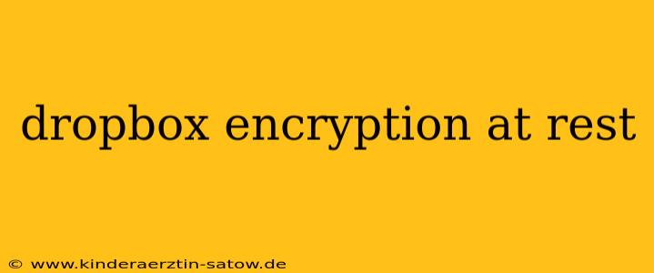 dropbox encryption at rest
