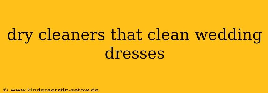 dry cleaners that clean wedding dresses