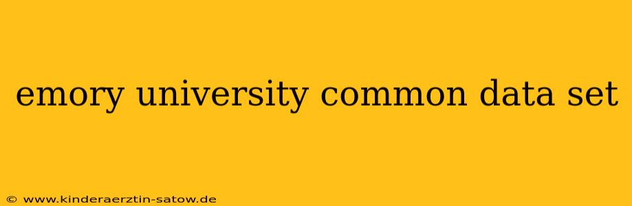 emory university common data set