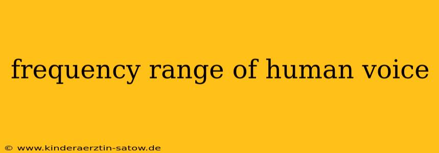 frequency range of human voice