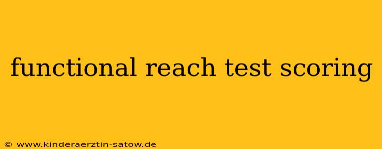 functional reach test scoring