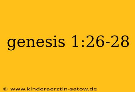 genesis 1:26-28