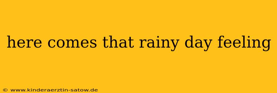 here comes that rainy day feeling