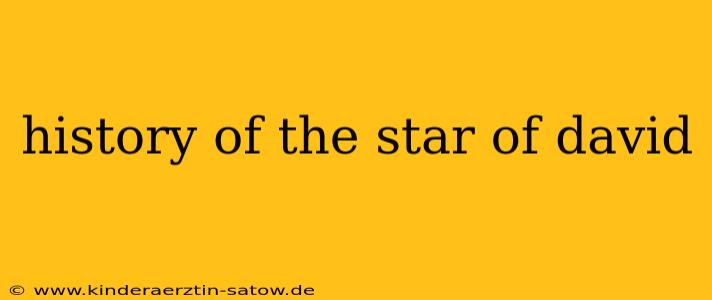 history of the star of david