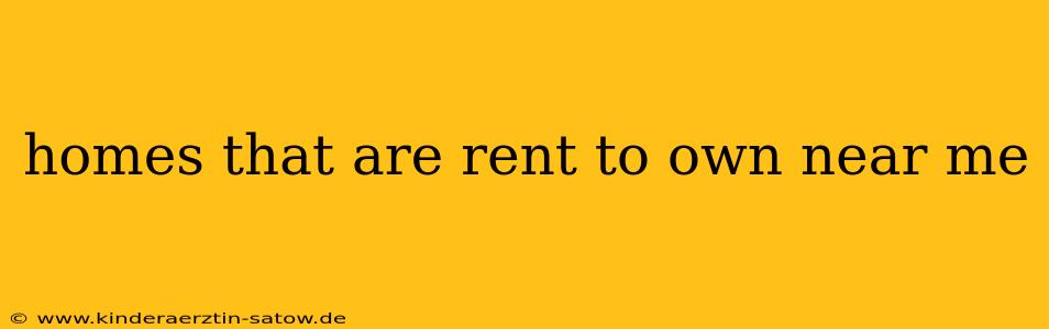 homes that are rent to own near me
