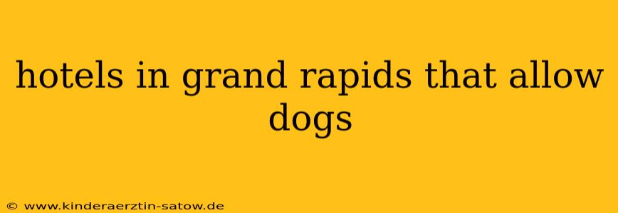 hotels in grand rapids that allow dogs