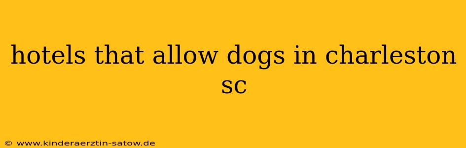 hotels that allow dogs in charleston sc