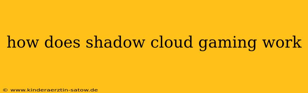 how does shadow cloud gaming work