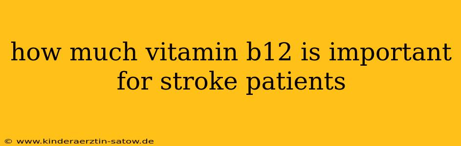 how much vitamin b12 is important for stroke patients