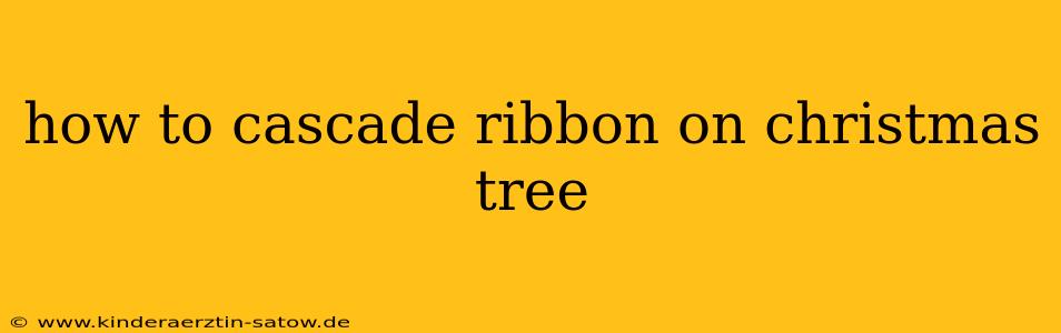 how to cascade ribbon on christmas tree