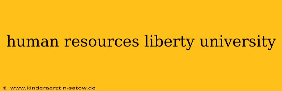 human resources liberty university