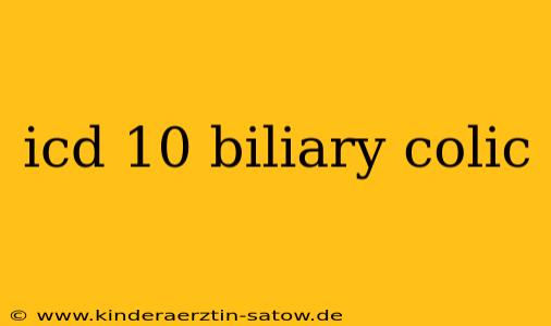 icd 10 biliary colic
