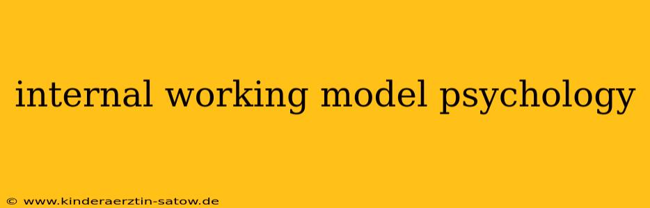 internal working model psychology