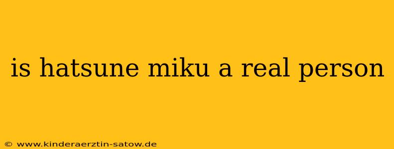 is hatsune miku a real person