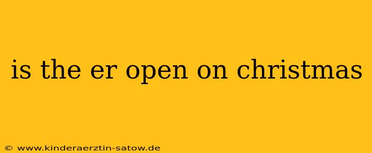 is the er open on christmas