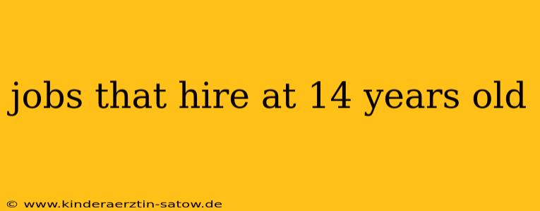 jobs that hire at 14 years old