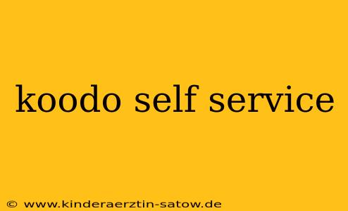 koodo self service