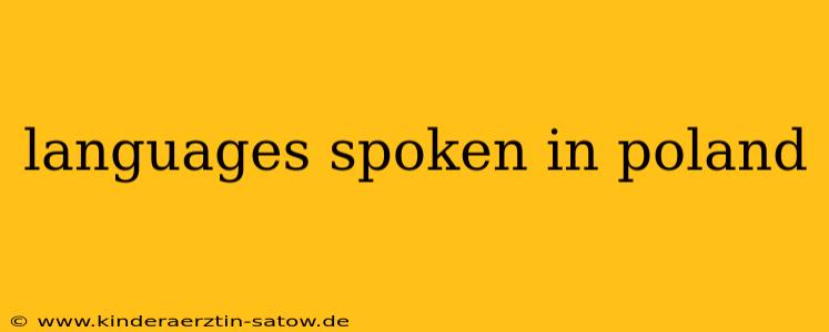 languages spoken in poland