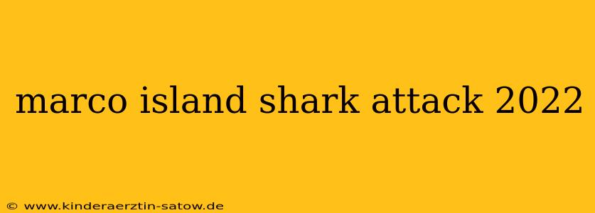 marco island shark attack 2022