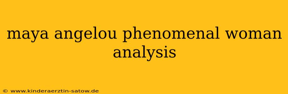 maya angelou phenomenal woman analysis