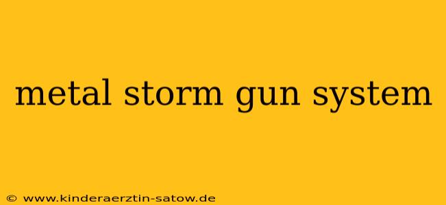 metal storm gun system