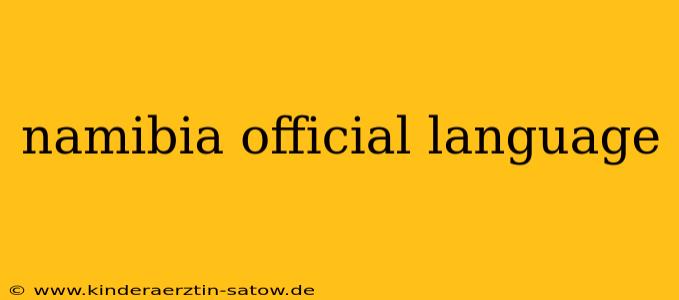 namibia official language