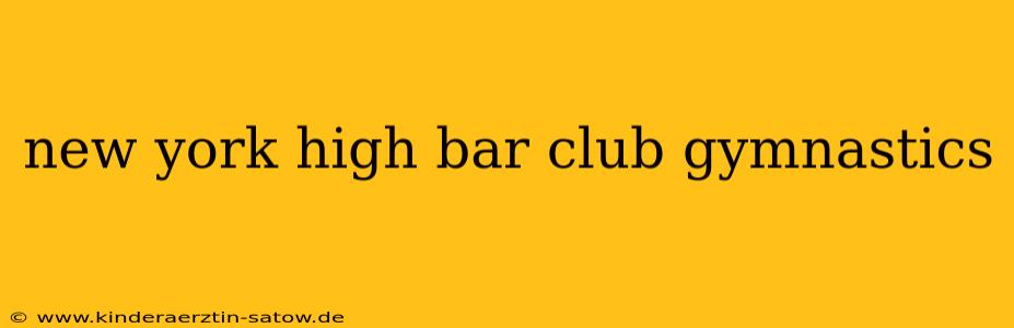 new york high bar club gymnastics